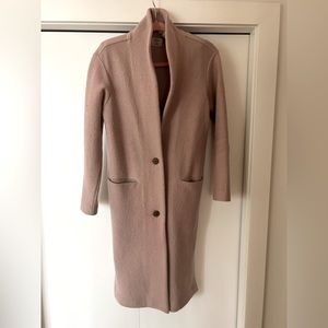 Aritzia 100% Wool Blush Pink Coat